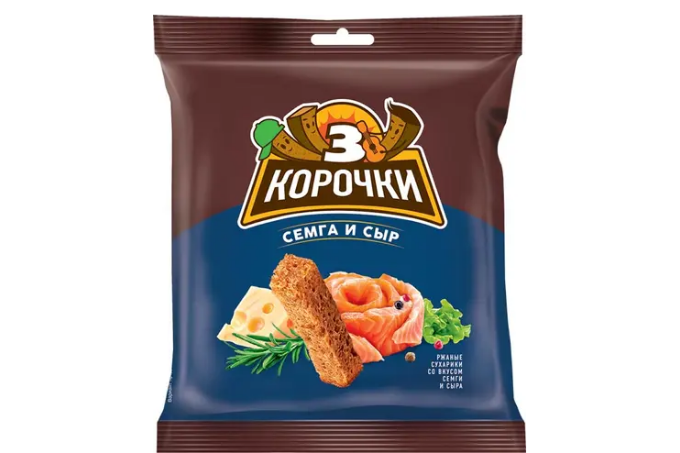 3 Korochki Somon & Peynir Aromalı Çavdar Krutonları