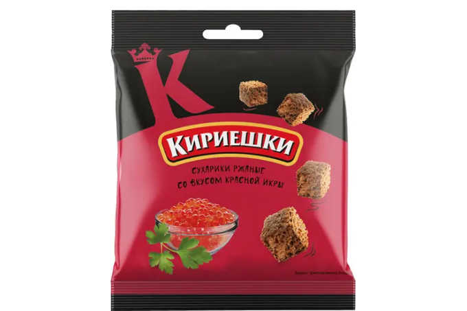 Kirieshki Kırmızı Havyar Aromalı Çavdar Krutonları