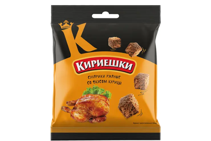 Kirieshki Tavuk Aromalı Çavdar Krutonları